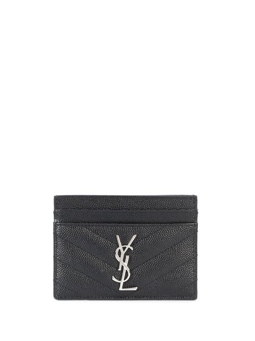 Portacarte di credito con logo SAINT LAURENT | 423291BOW021000